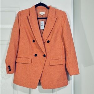 Loft Peach Boyfriend Blazer